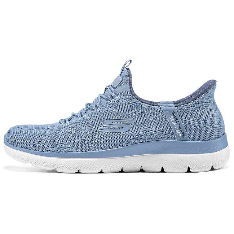 Skechers SPORT WOMENS Comfortable Low top Casual Shoes Women's Gray Blue