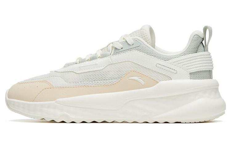 Anta Unrestrained Cushioning Slip Resistant Abrasion Resistant Low top Sports Casual Shoes Women's White Gray Green