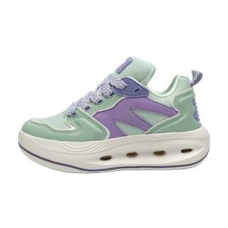 ANGSHAN Aung San Cushioning, Slip Resistant, And Abrasion Resistant Low Top Casual Shoes Women's Green Purple