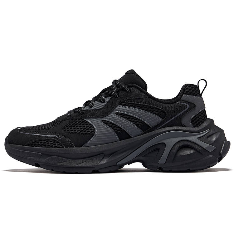 Erke Day 1 Low top Casual Shoes Men's Jet Black Carbon Gray