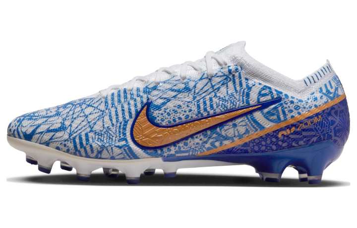 Nike Nike AG Artificial Ground Artificial Turf Fabric Slip Resistant Lightweight Soccer Shoes Men's White Blue