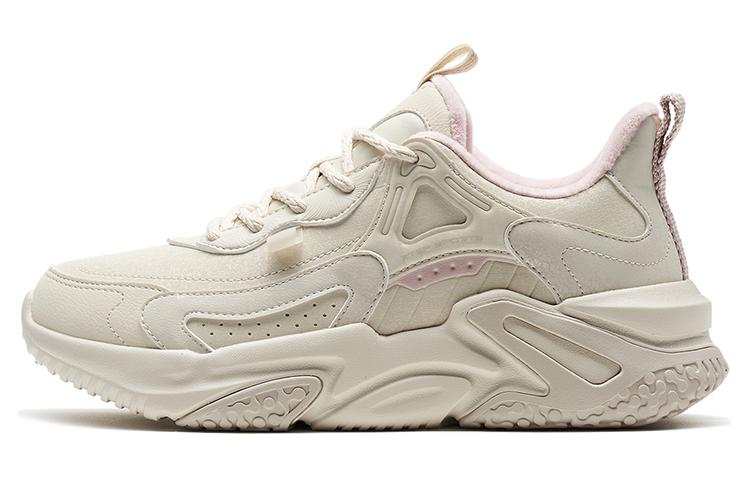 XTEP Nomadic Insulated Shoes, Fleece Lined Low top Casual Shoes Women's Tea White