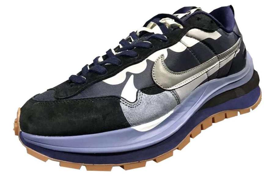 Nike Sacai x Nike LDWaffle 'Midnight Navy' Cushioning, Wear Resistant Low top Casual Shoes Men's Blue Gray