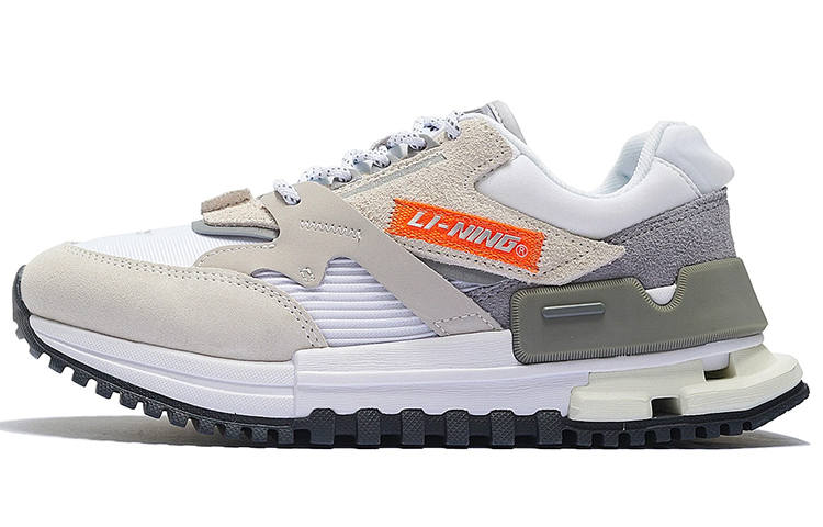 Li-Ning Li Ning Textile, Synthetic Leather, Leather Cushioning Slip Resistant Abrasion Resistant Low top Casual Shoes Women's