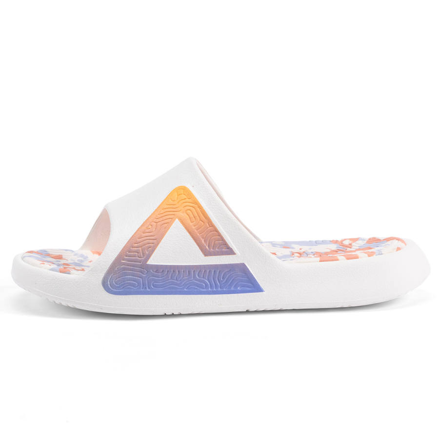 PEAK Tai Ji1.0 Slip Resistant Abrasion Resistant Cushioning Slide Slippers Men's White Yellow Blue
