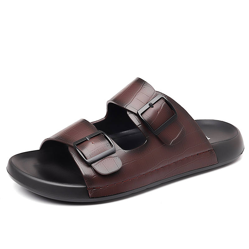 PAIBLOKS Antibacterial Quick Dry Odor Resistant Quiet Slide Slippers Men's