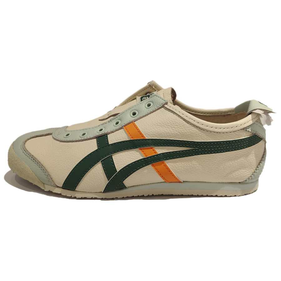 Onitsuka Tiger MEXICO 66 SLIP on Synthetic Leather, Split Cow Leather Low top Casual Shoes Unisex Beige