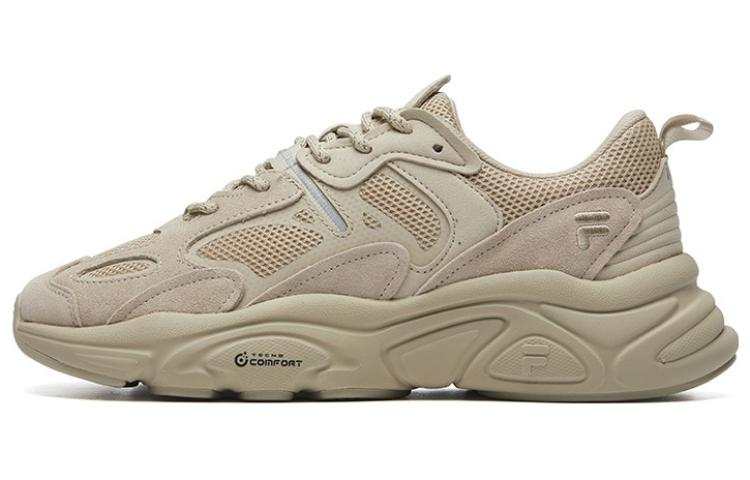 FILA Mars 2 Mars 2.0 Fabric Breathable Low top Casual Shoes Men's Camel Silk Color