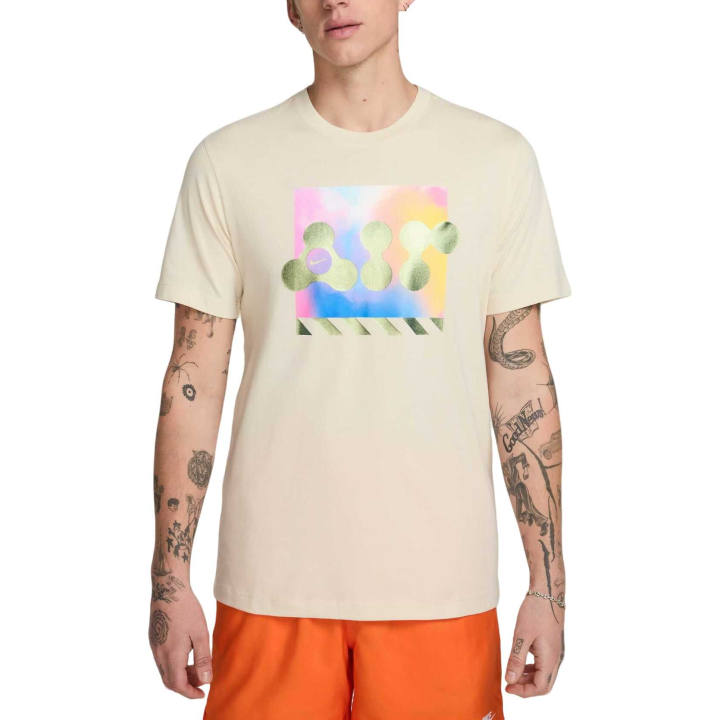 Nike Nike Sportswear T Shirts Men's Light Khaki Crew Neck Moderate