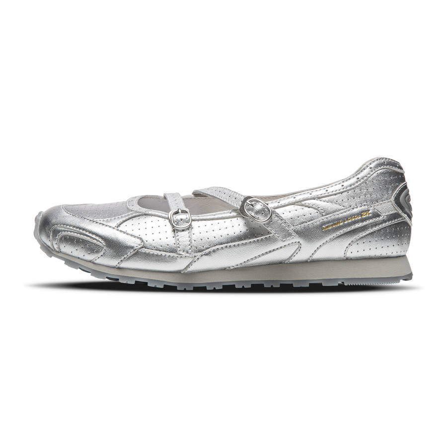 Mizuno LG 60S Thin Sole Shoes, Ballet Shoes, Mary Jane Shoes Low top Casual Shoes Women's Silver