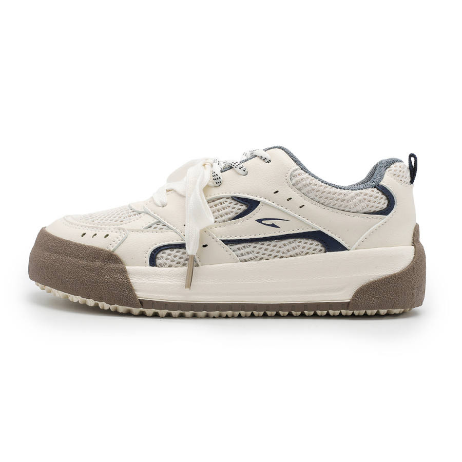 DEERWAY Low top Casual Shoes Women's Beige Blue