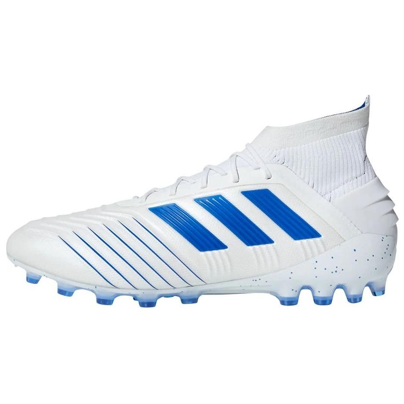 Adidas Adidas Predator 19.1 AG Artificial Ground Slip Resistant Abrasion Resistant Soccer Shoes Men's White Blue