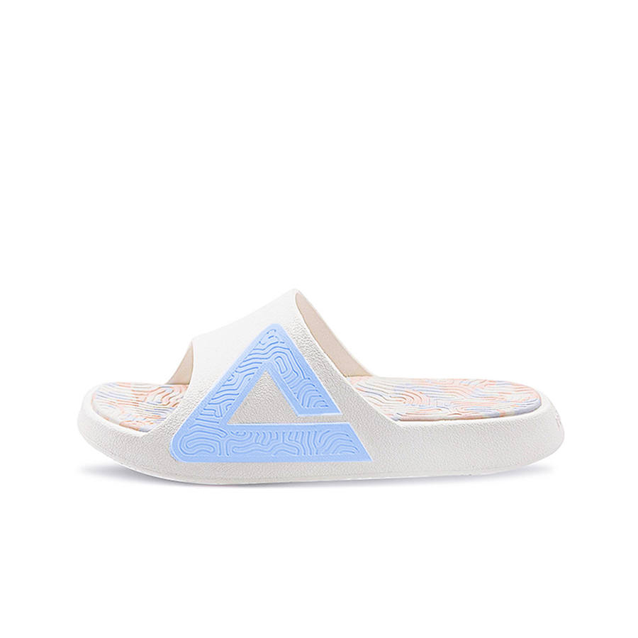 PEAK Tai Ji1.0 Odor Resistant Abrasion Resistant Odor Resistant, Abrasion Resistant Slide Slippers Unisex Ecru/Sky Blue
