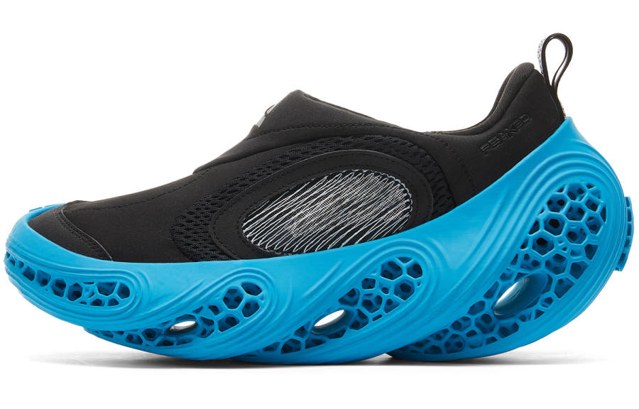 PEAK Cushioning Abrasion Resistant Breathable Slip Resistant Casual Shoes Men's Black Imperial Blue