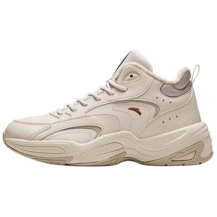 Anta Cross Trendy Versatile, Fleece Lined Slip Resistant Thermal Low top Casual Shoes Women's Beige