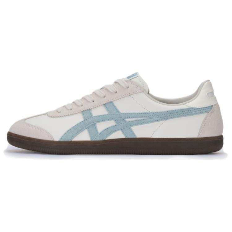 Onitsuka Tiger Tokuten Textile, Synthetic Leather, Split Cow Leather Low top Casual Shoes Unisex White Light Green