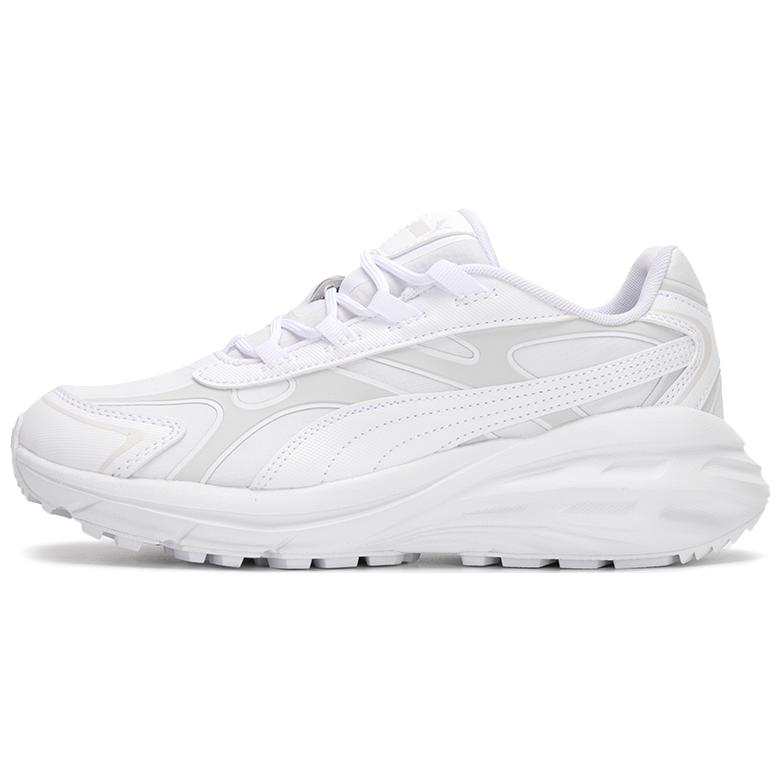 PUMA Hypnotic LS Abrupt Textile, Artificial Leather Low top Casual Shoes Unisex White Beige