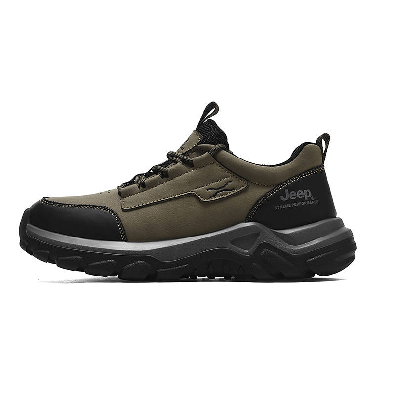 Jeep Textile, Split Cow Leather Low top Casual Shoes Men's