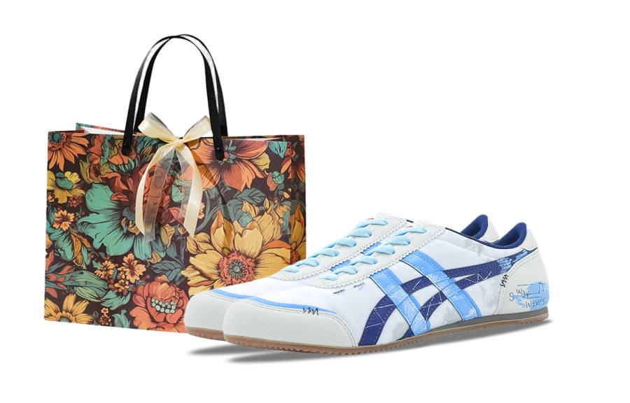 Onitsuka Tiger Track Trainer Funi Island Textile, Synthetic Leather Abrasion Resistant Low top Casual Shoes Unisex