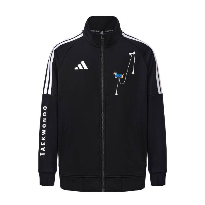 Adidas Adidas Jackets Unisex Black White Stripes Stand Collar Moderate Other