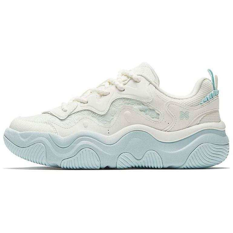 Anta Coral Breathable Lightweight Rebound Low top Casual Shoes Women's White Green