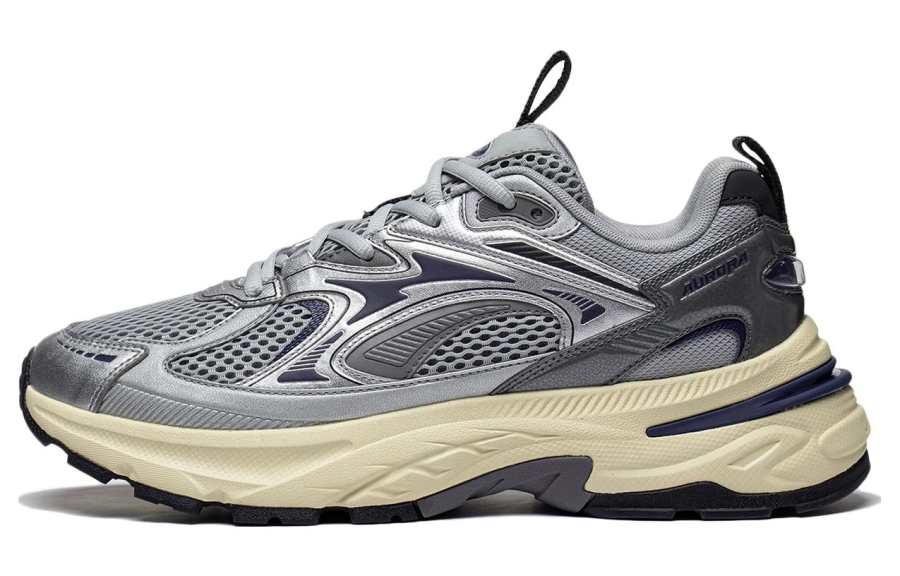 Li-Ning Li Ning Aurora 2K Abrasion Resistant Abrasion Resistant Low top Casual Shoes Men's Gray Beige