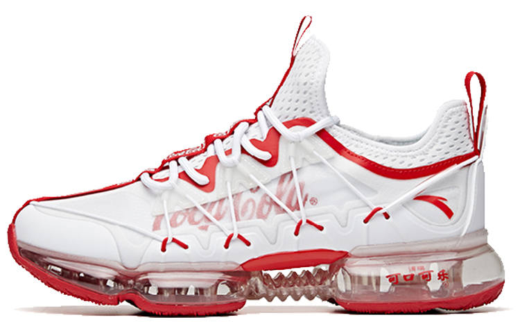 ANTA Coca Cola x Anta Full Length Air Cushion Cushioning Low top Casual Shoes Women's Red White