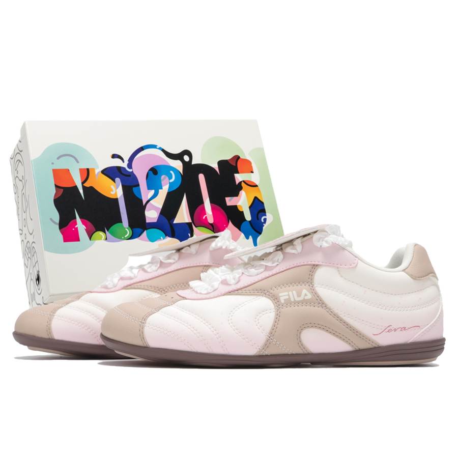 FILA LIPPER Water Dance Shoes Wear resistant And Lightweight Low top Casual Shoes Women's White Pink