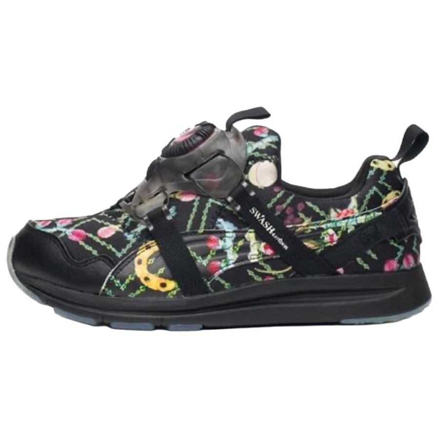 PUMA HAAST DISC x PUMA Swash Abrasion Resistant Low top Casual Shoes Women's Black