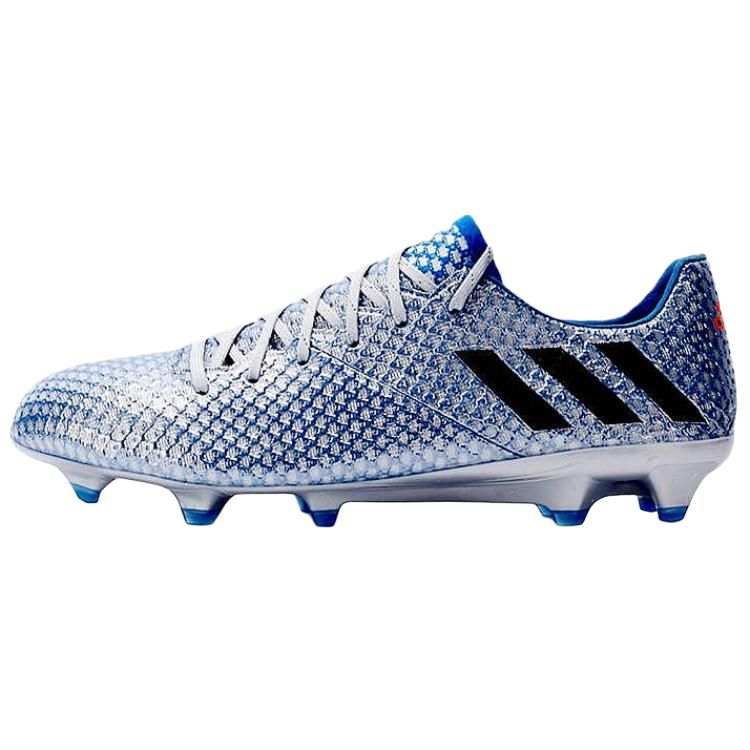Adidas Adidas FG Firm Ground Slip Resistant Abrasion Resistant Soccer Shoes Men's Silver Blue