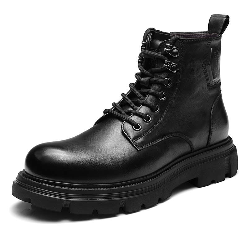 QIANGREN 3515 Combat Boots Men's Black Brown