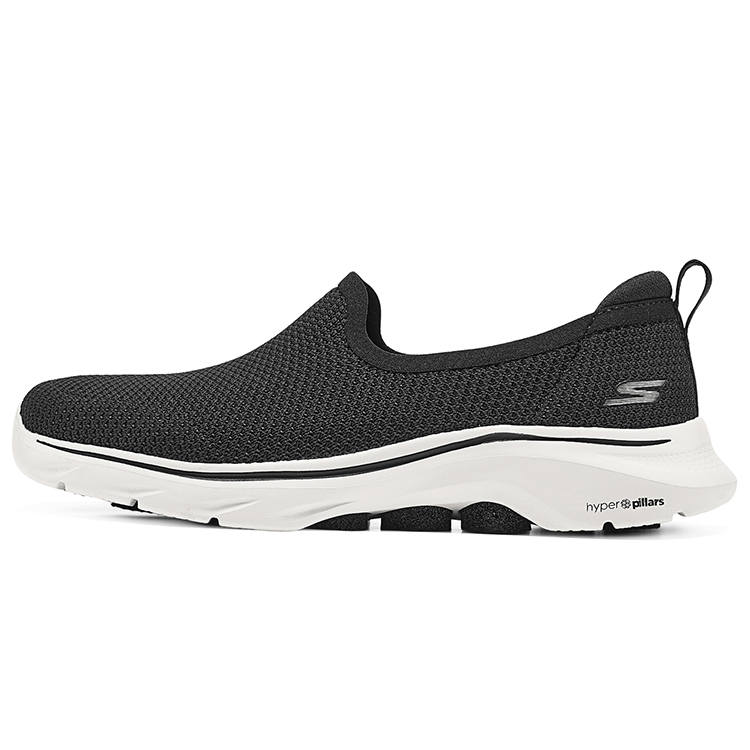 Skechers GO WALK 7 Breathable Lightweight Low top Casual Shoes Women's Black White