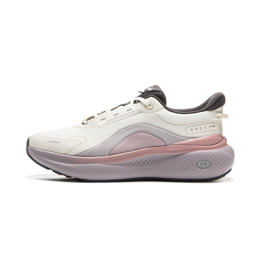 Li-Ning Li Ning SOFT PLUS 2 Cushioning Slip Resistant Abrasion Resistant Low top Casual Shoes Women's Ivory