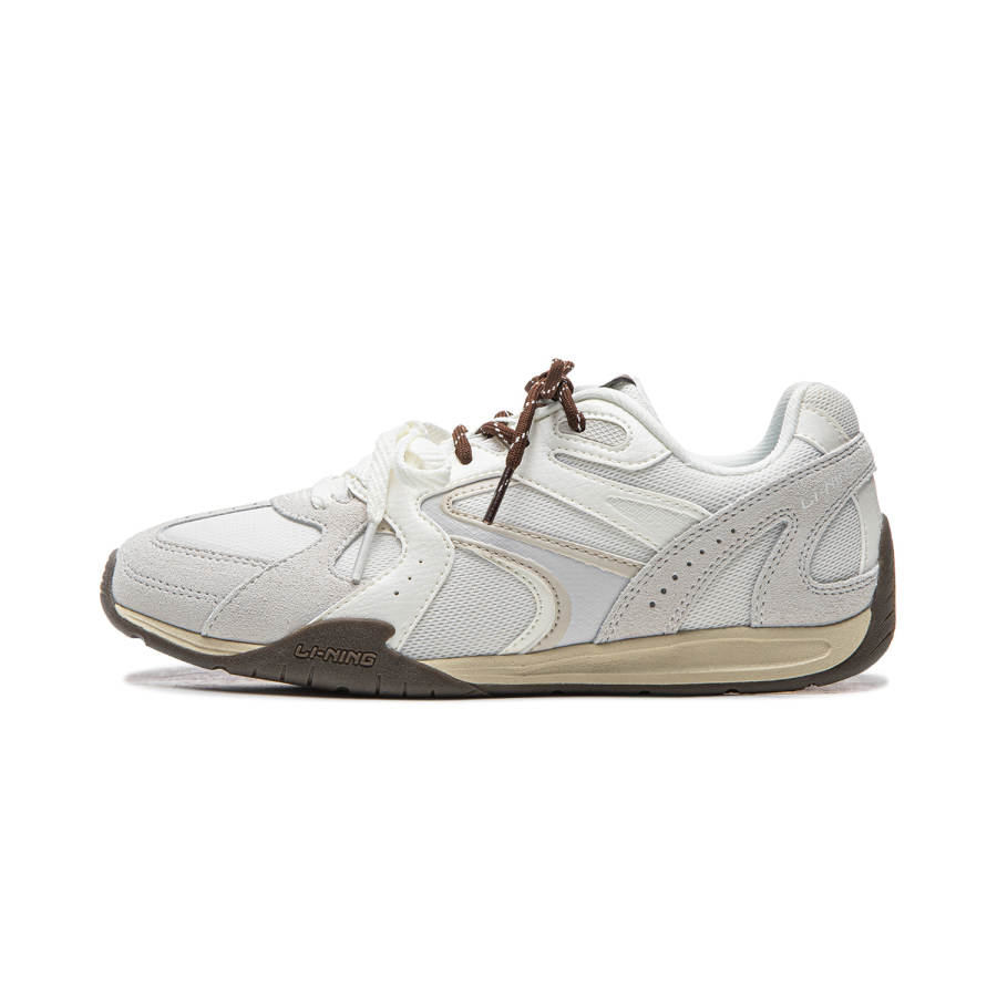Li-Ning Li Ning Film Retro Breathable Low top Casual Shoes Women's Mist White