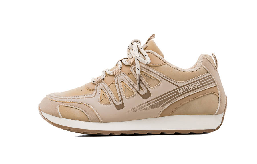 Warrior Synthetic Leather Height Increasing Abrasion Resistant Low top Casual Shoes Women's Khaki