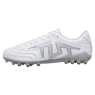 TLSS. MG Multi Ground Artificial Turf Cushioning Lightweight Soccer Shoes Men's White Silver