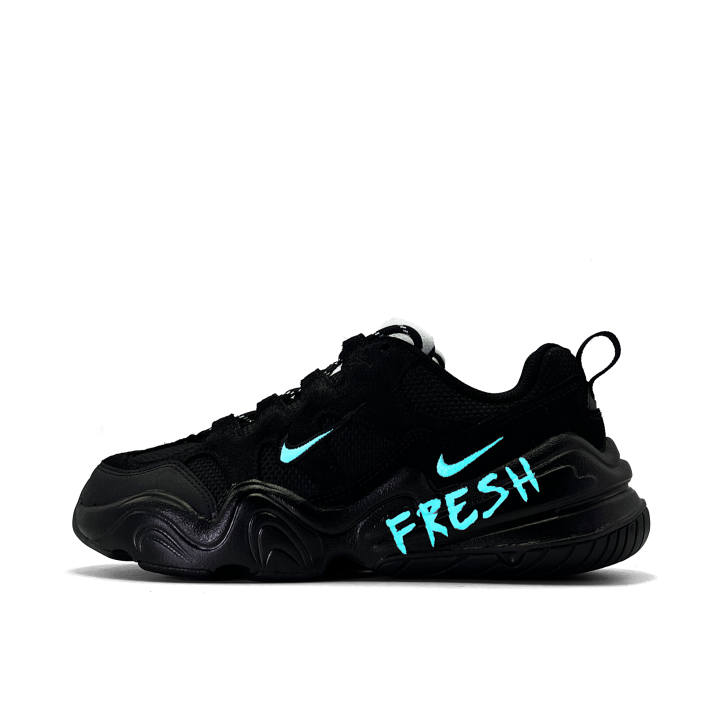 Nike Nike Tech Hera Ice Blue Black Edge Suede Abrasion Resistant Low top Casual Shoes Women's Black