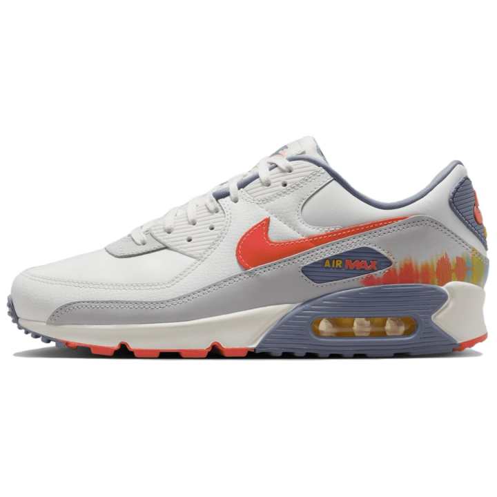 Nike Nike Air Max 90 Premium Summit White Ashen Slate Pure Platinum Bright Crimson