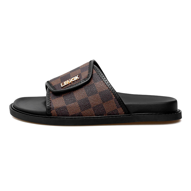 PAIBLOKS Rubber Quick Dry Slip Resistant Abrasion Resistant Quiet Slide Slippers Men's