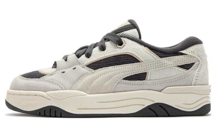 PUMA 180 Leather Casual Comfortable Retro Wear-Resistant Low-Top Casual Shoes Unisex Gray Black