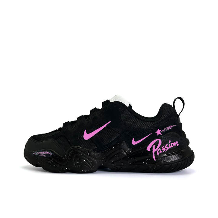 Nike Nike Tech Hera Cushioning Breathable Support Height Increasing Low top Casual Shoes Unisex Black Pink