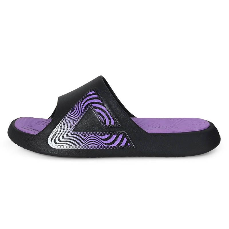 PEAK Tai Ji1.0 Slip Resistant Abrasion Resistant Cushioning Slide Slippers Men's Black Purple