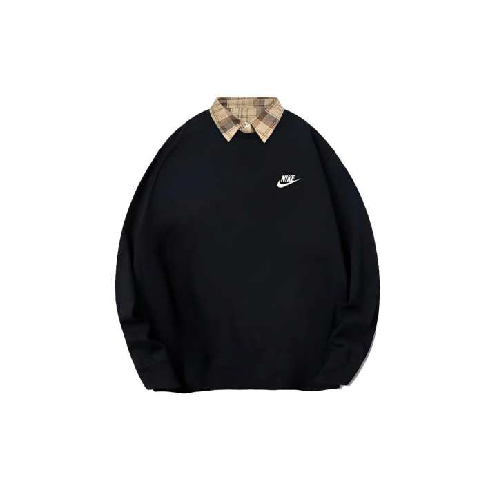 Nike Nike Sweatshirts Unisex Black Shirt Collar Moderate Regular