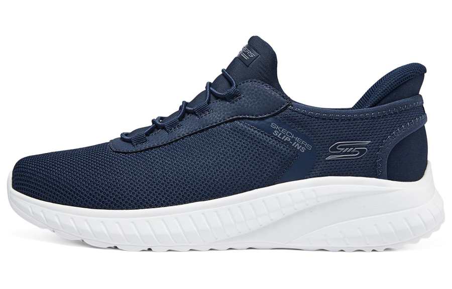Skechers BOBS SQUAD CHAOS Textile, Synthetic Leather Low top Casual Shoes Men's Marine Blue