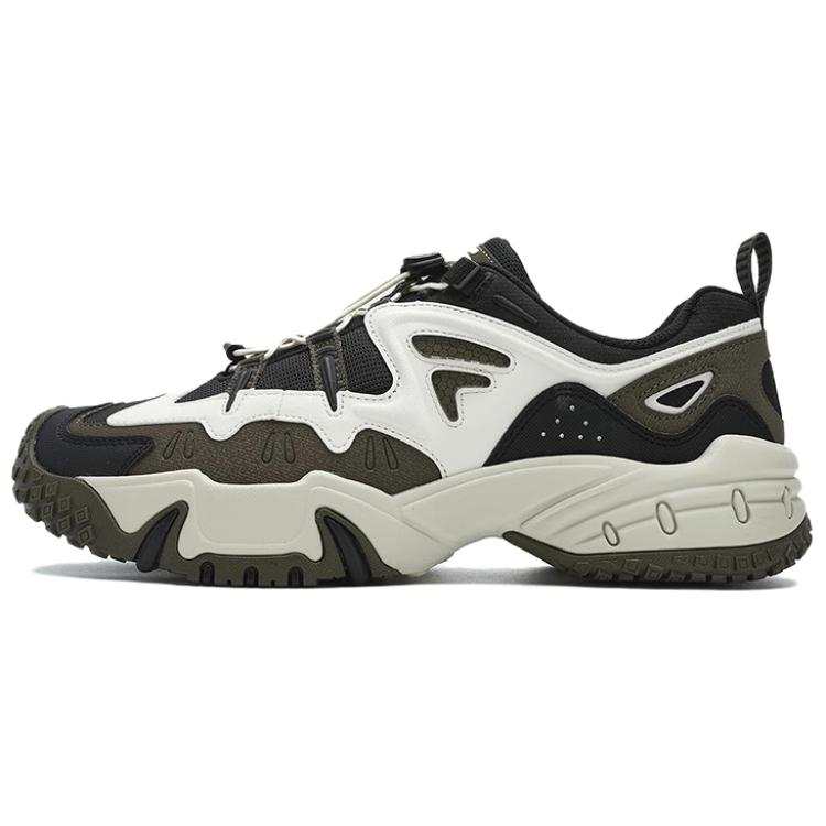 FILA FUSION KRIPTONITE Cushioning Abrasion Resistant Moisture Wicking Low top Casual Shoes Men's White Black Brown
