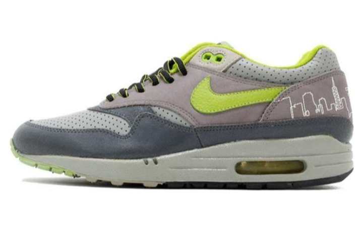 Nike HUF x Nike Air Max 1 Hyperstrike Wear resistant And Lightweight Low top Casual Shoes Men's Brown Green
