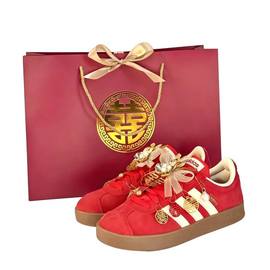 Adidas Adidas Vl Court Classic Golden Age Low top Skateboard Shoes Unisex Red