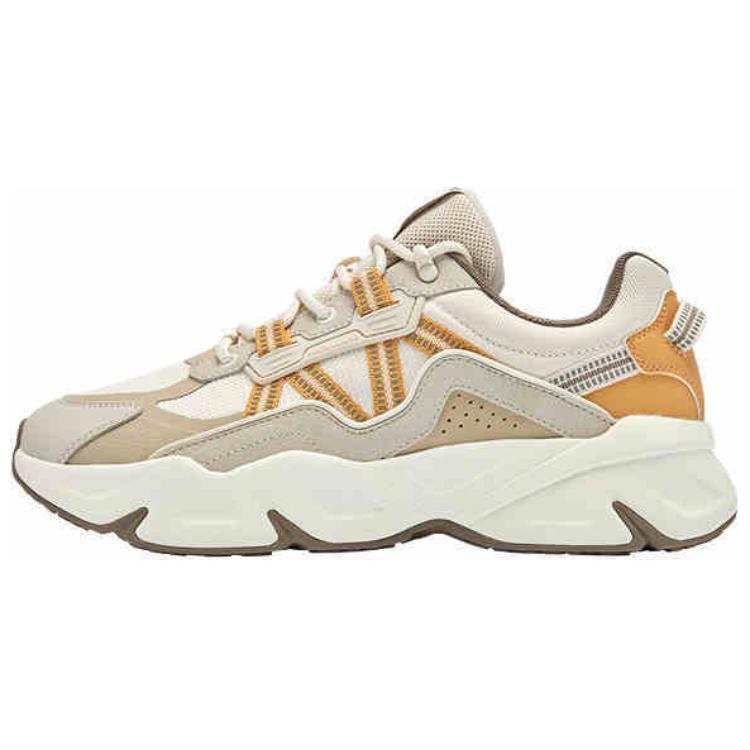 QIAODAN Slip Resistant Thermal Cushioning Low top Casual Shoes Men's Beige Yellow