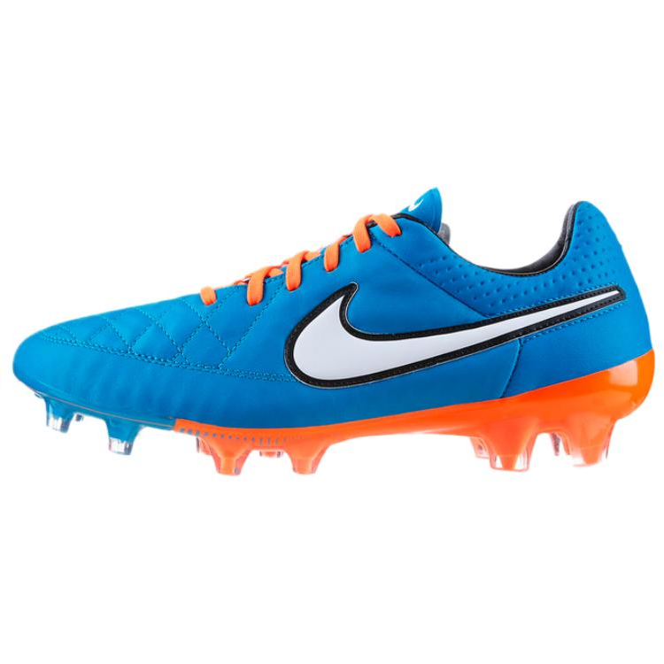 Nike Nike Tiempo Legend V Fg FG Rubber Long Studs Anti-Slip Wear-Resistant Soccer Shoes Unisex Blue Orange