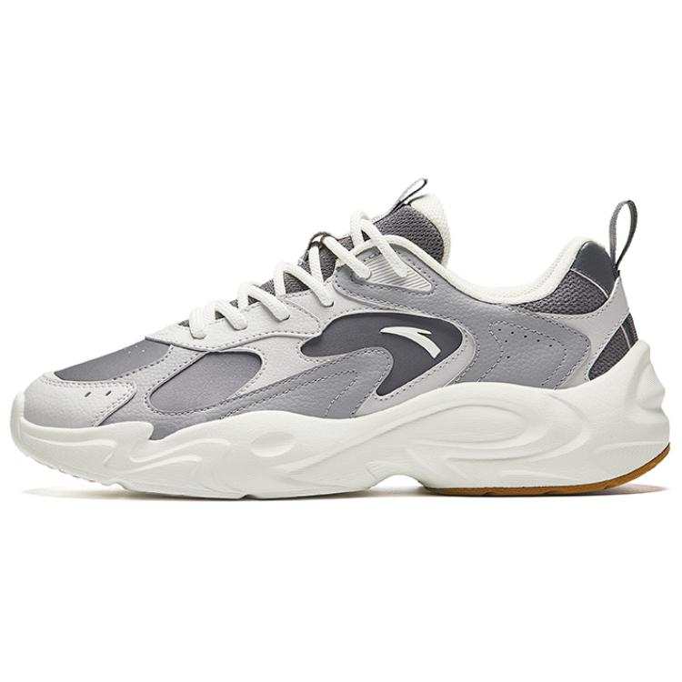 Anta Life Collection Slip Resistant Abrasion Resistant Low top Casual Shoes Men's Gray